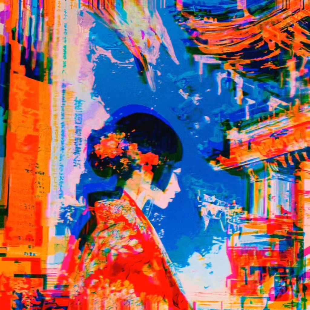 Tendre Commission: Asian Art Glitch Series #4 - 1/1 by RachelSTWood